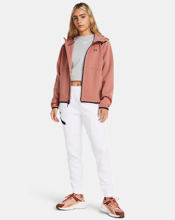 UA Unstoppable Fleece mit durchgehendem Zip für Damen, Pink, pdpMainDesktop image number 2